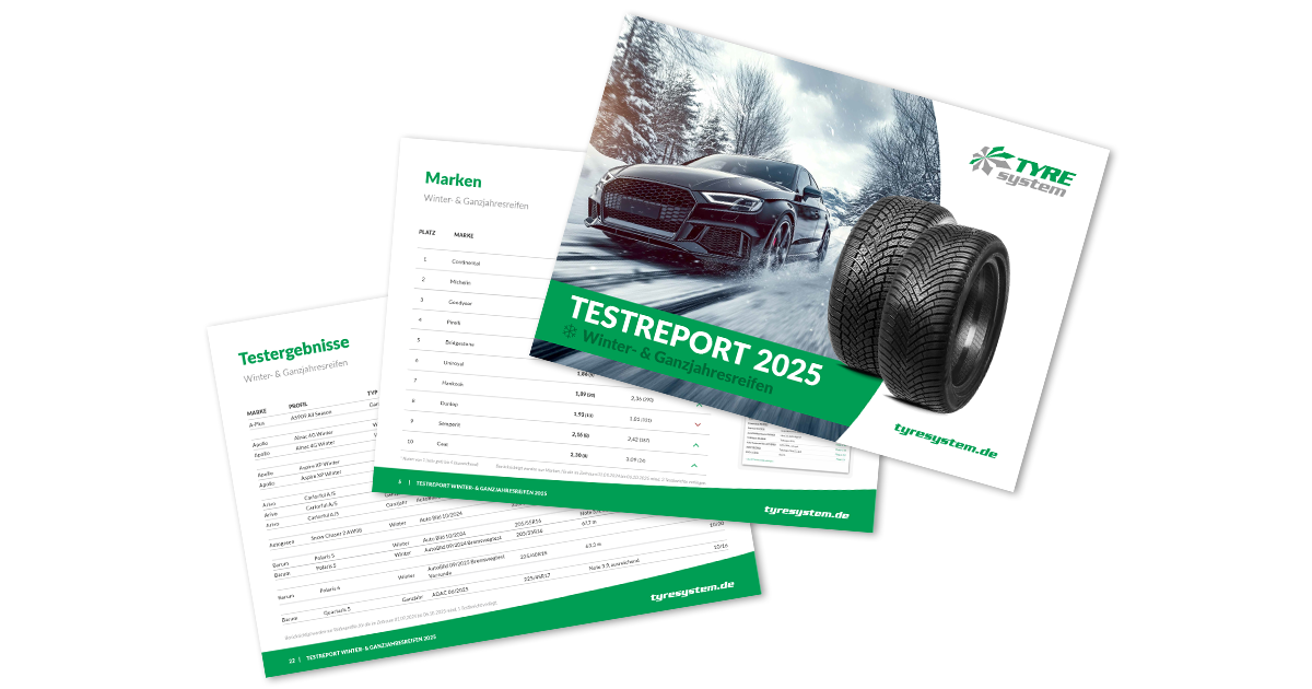 Reifengroßhandel Mitarbeiter mit Tablet in einer KFZ-Werkstatt